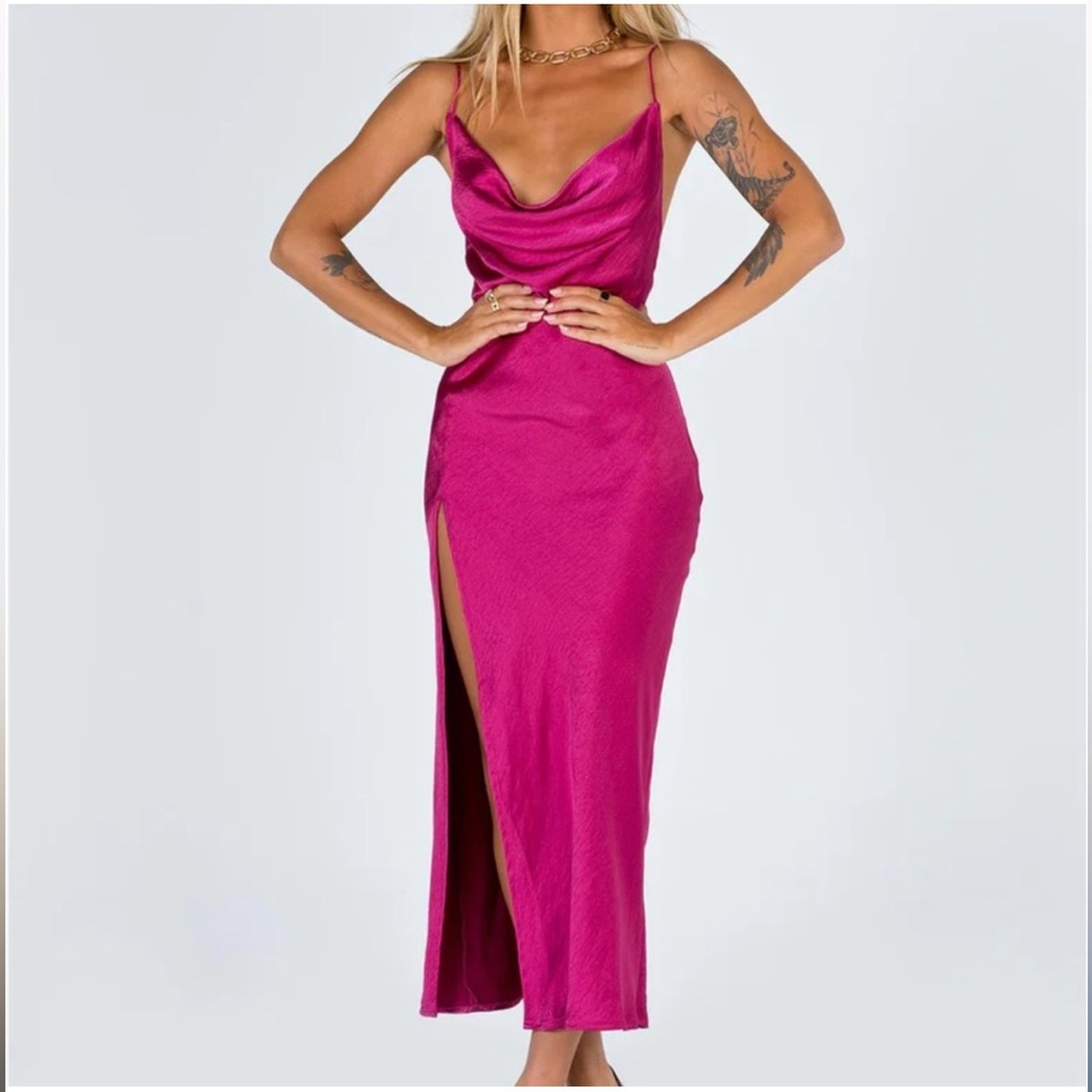 Princess Polly Satin Midi Dress